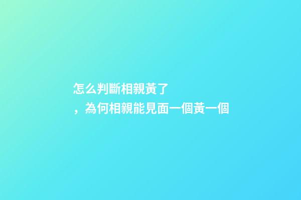 怎么判斷相親黃了，為何相親能見面一個黃一個